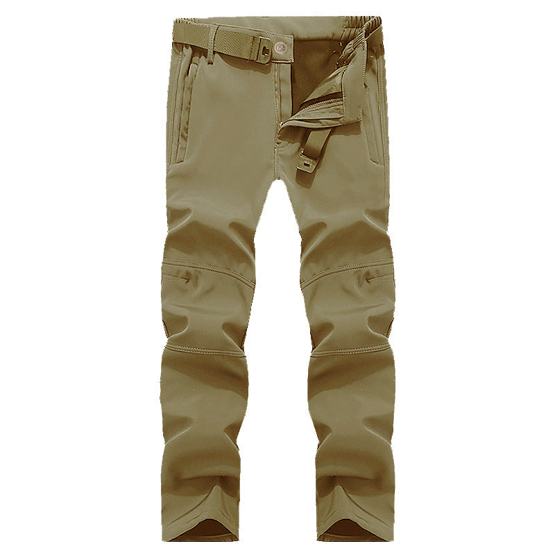 Mens Outdoor Softshell Insulated Trousers For Cold Weather