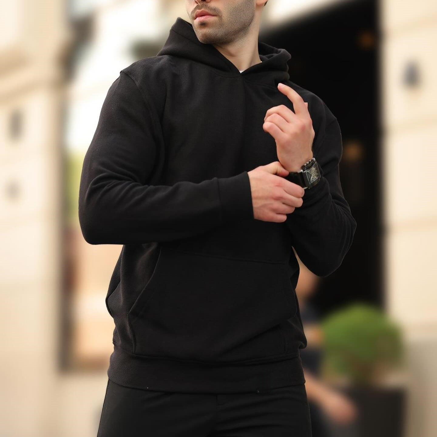 Mens Casual Long-sleeve Hoodie