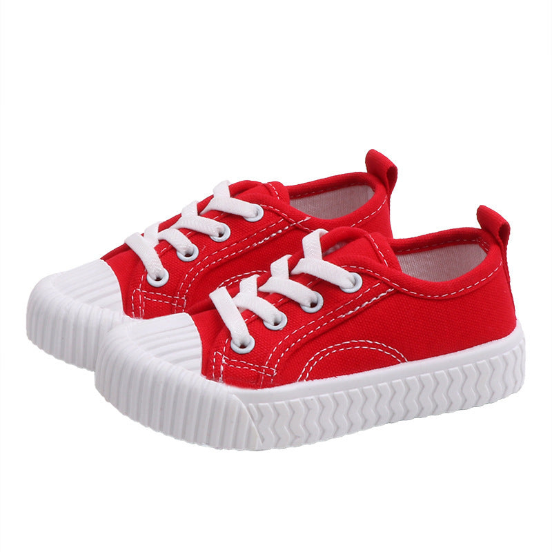 Autumn Korean Style Children's Candy-colored Canvas Shoes