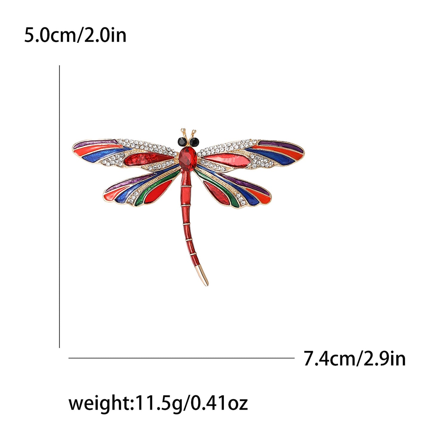 Creative Alloy Enamel Dragonfly Brooch For Women