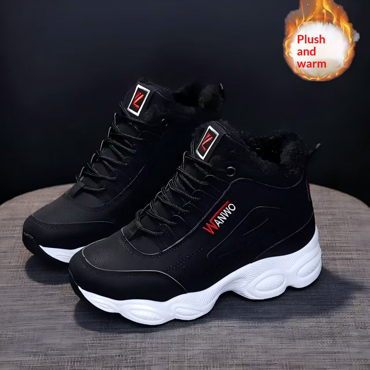 Womens Casual Versatile Height-increasing Warm Snow Boots