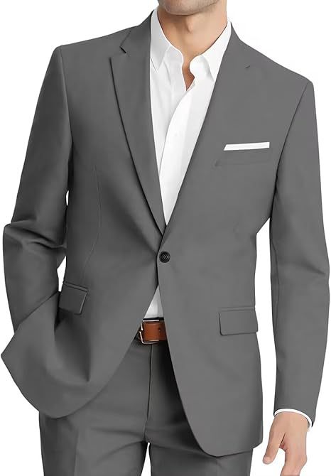 Mens Korean-style Slim-fit Two-piece Suit