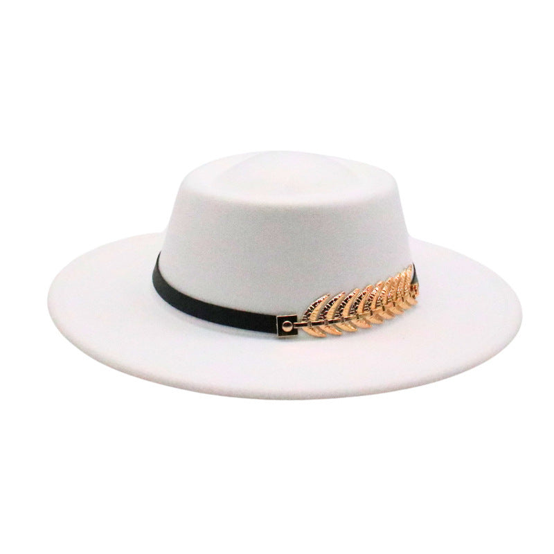 Retro AutumnWinter Wide-Brimmed Wool Jazz Hat