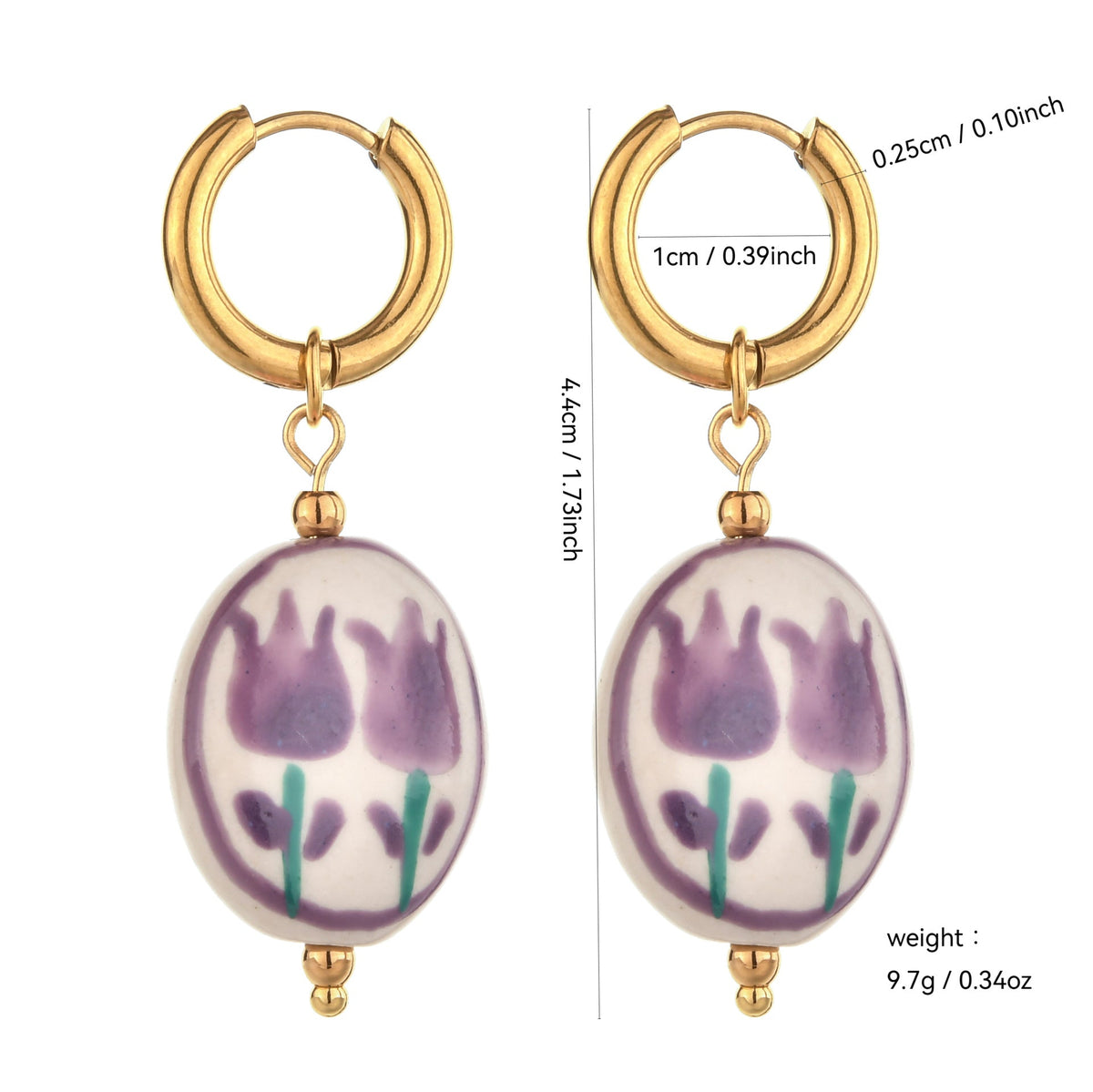 Lustrous Heart-Shaped Stainless Steel Earrings For Women