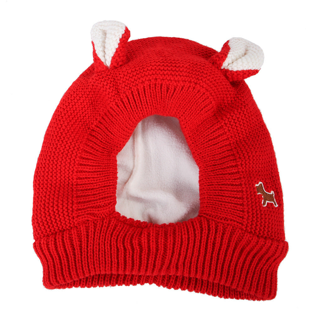 Knitted Large Dog Golden Retriever Warm And Windproof Hat