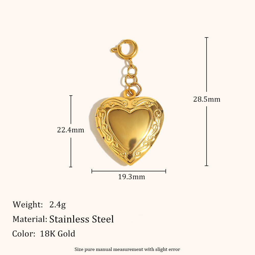European And American Cross-border Spring-ring Pendant Stainless Steel Plated
