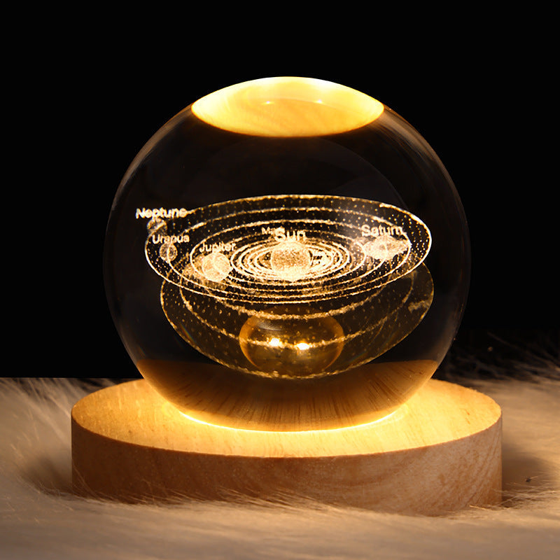 LED Galaxy Crystal Ball 3D Moon Lamp
