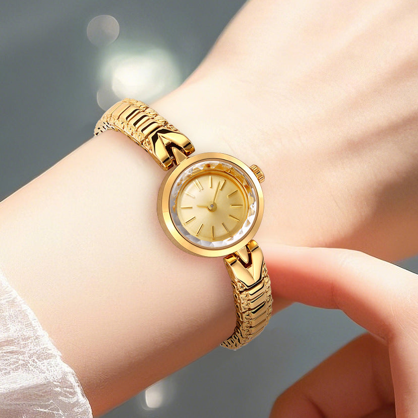 Womens Kaleidoscope Dial Vintage-style Quartz Gold Watch