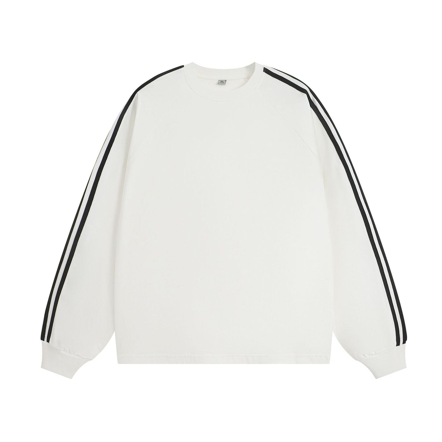 American-style Retro Three-bar Long-sleeved T-shirt For Men
