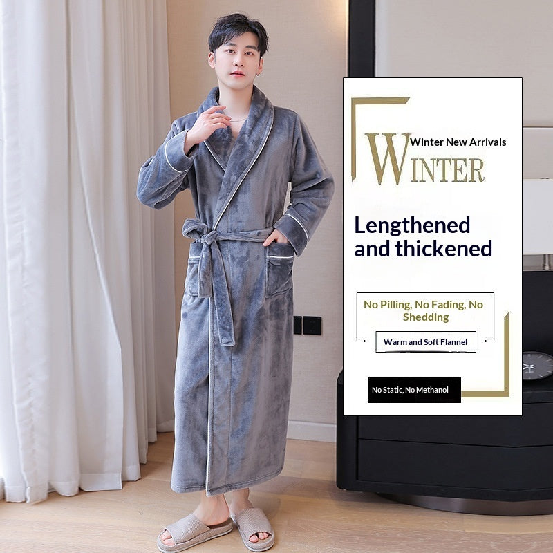 Double-sided Fleece Loose-fitting Nightgown Loungewear