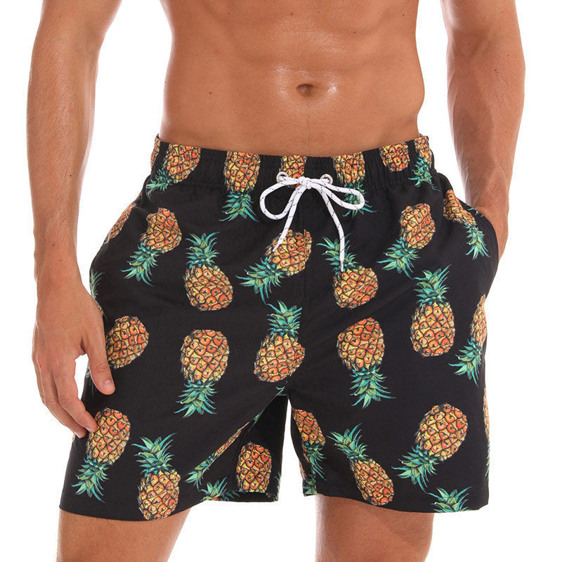 Mens Fashionable Sports Beach Shorts With 3D Digital Print, European And American Style