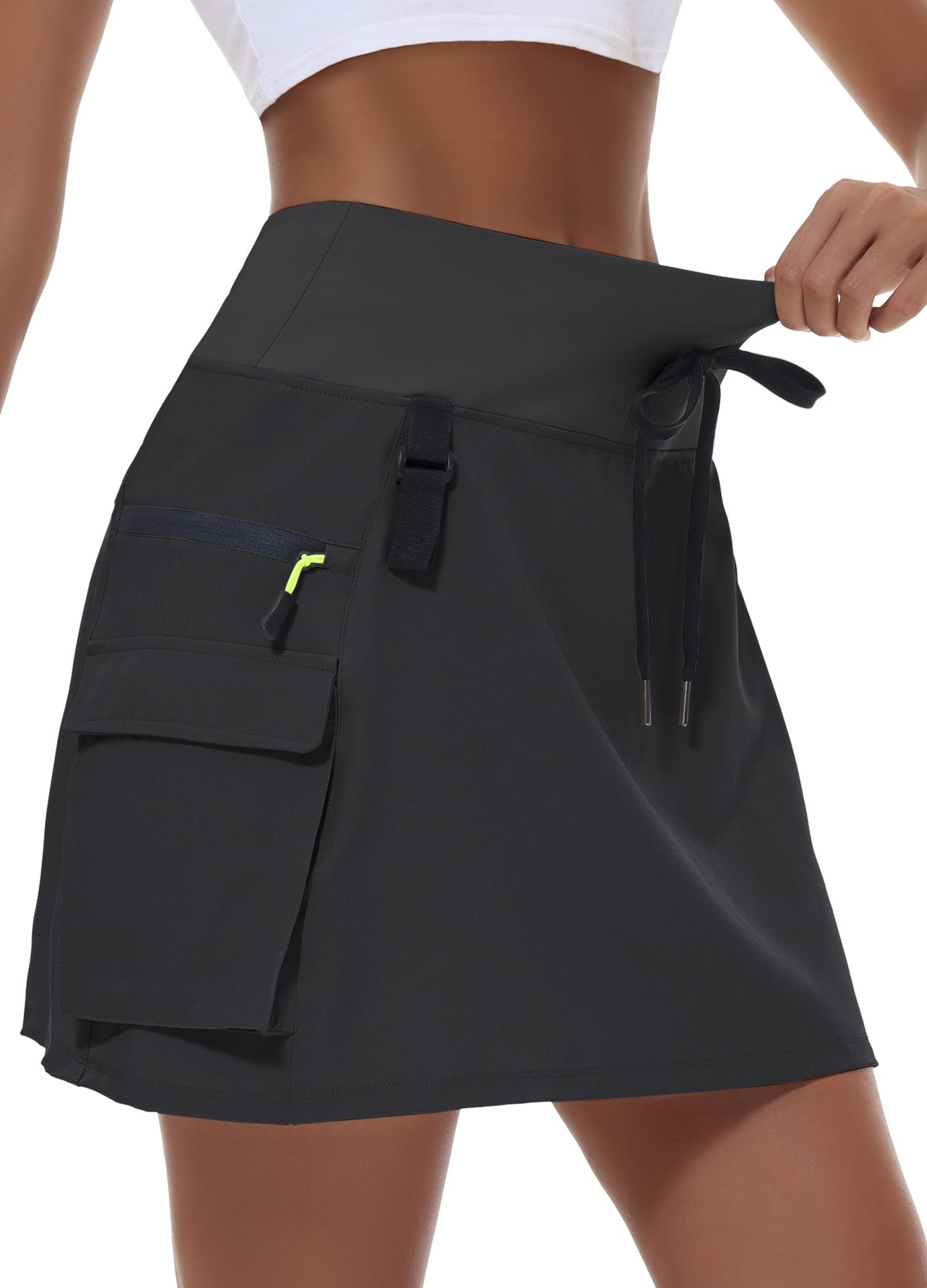 Practical Hiking Skirt With Zippered Pockets For Outdoor Activities