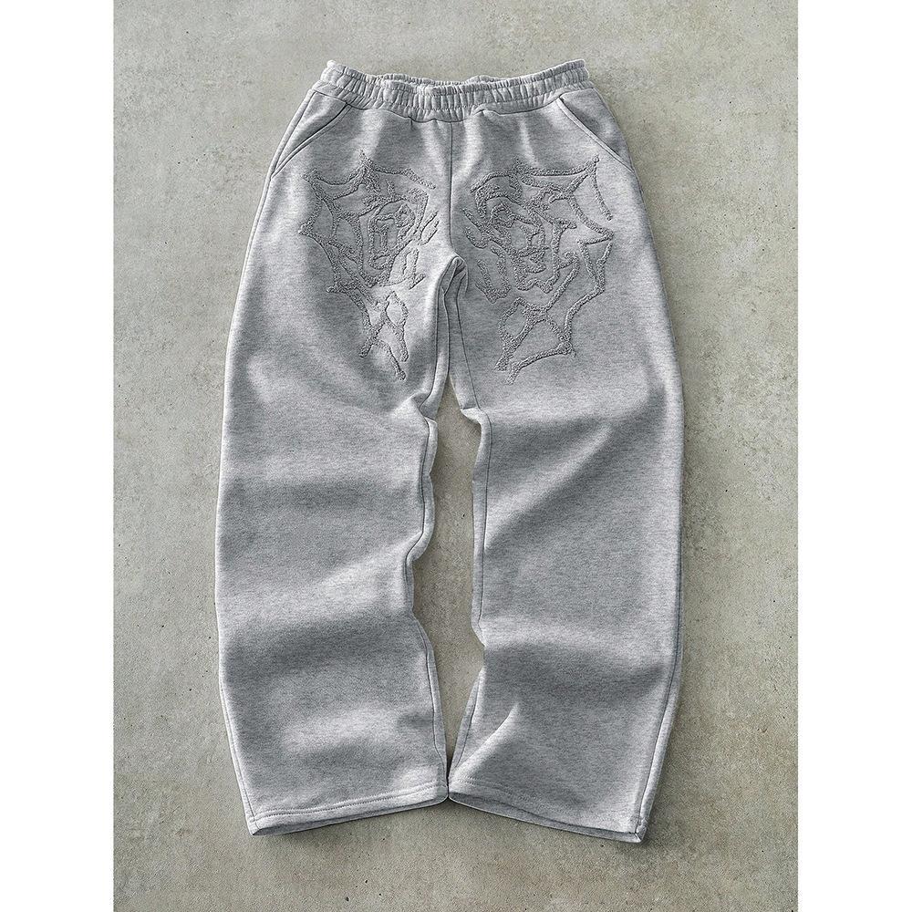Mens Niche Design-forward Loose-fitting Straight-leg Versatile Pants