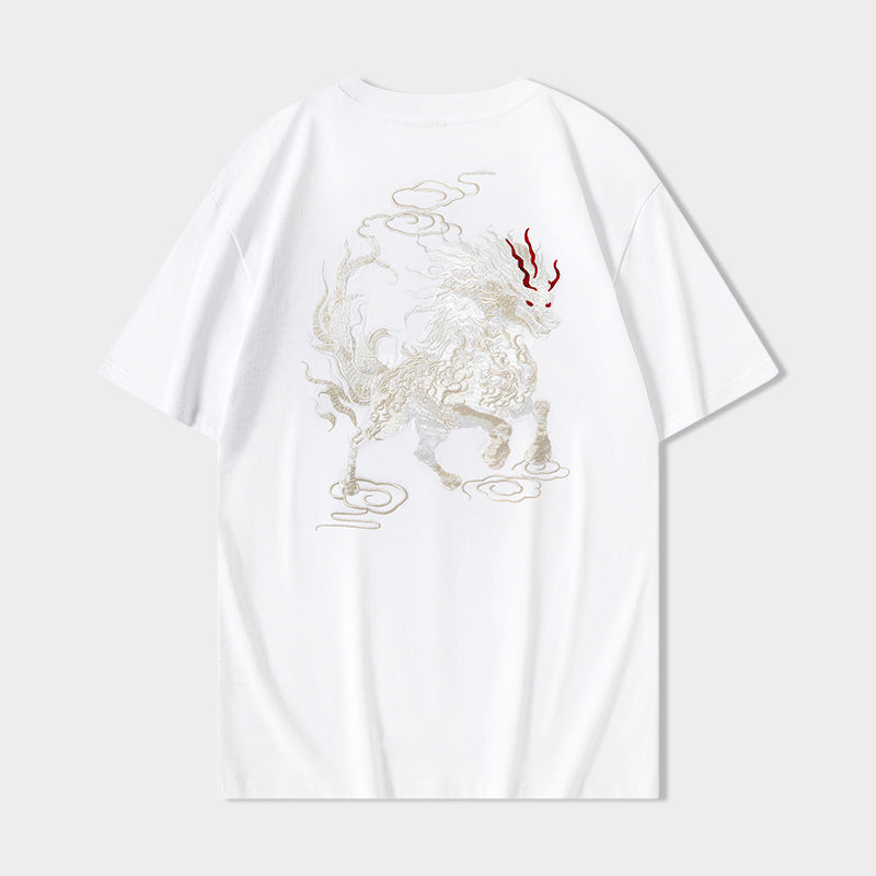 T-shirt brodé lion vaillant KH868