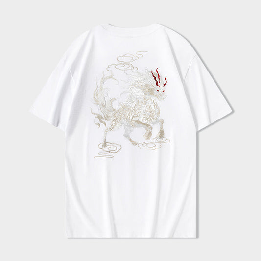 T-shirt brodé lion vaillant KH868