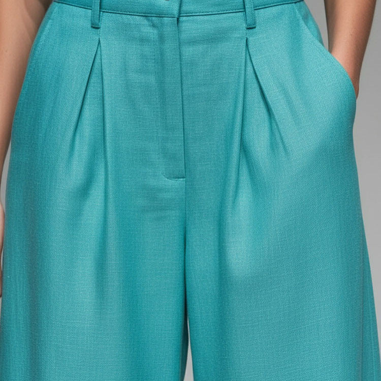 Women’s Sleeveless Vest and Wide-Leg Pants Set