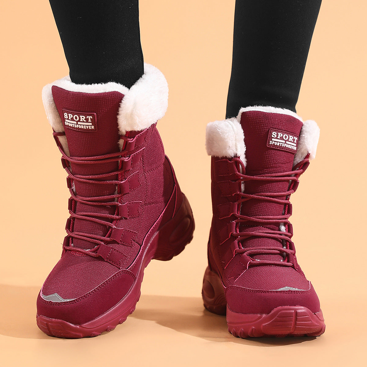New Womens Winter Fleece-lined Warm Snow Boots