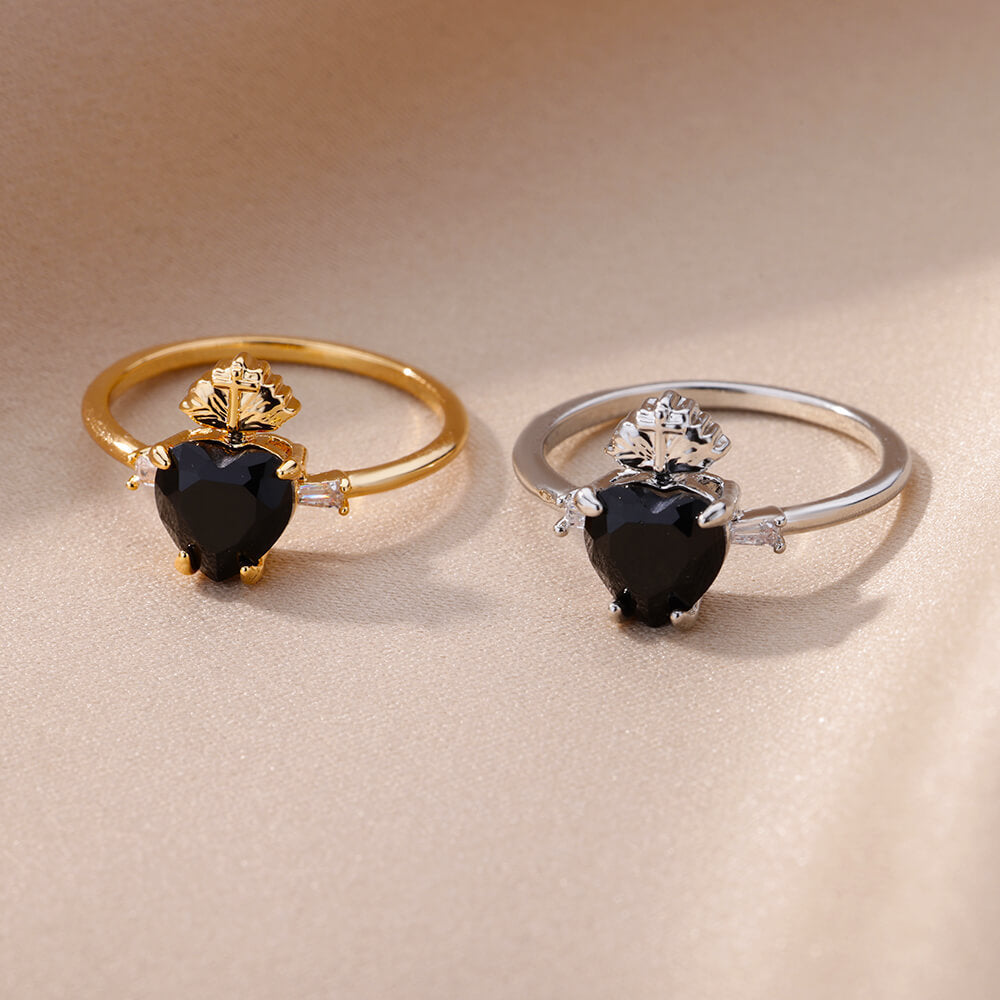 Zircon Niche Fashion, Heart-shaped Ring, Light Luxury Jewelry