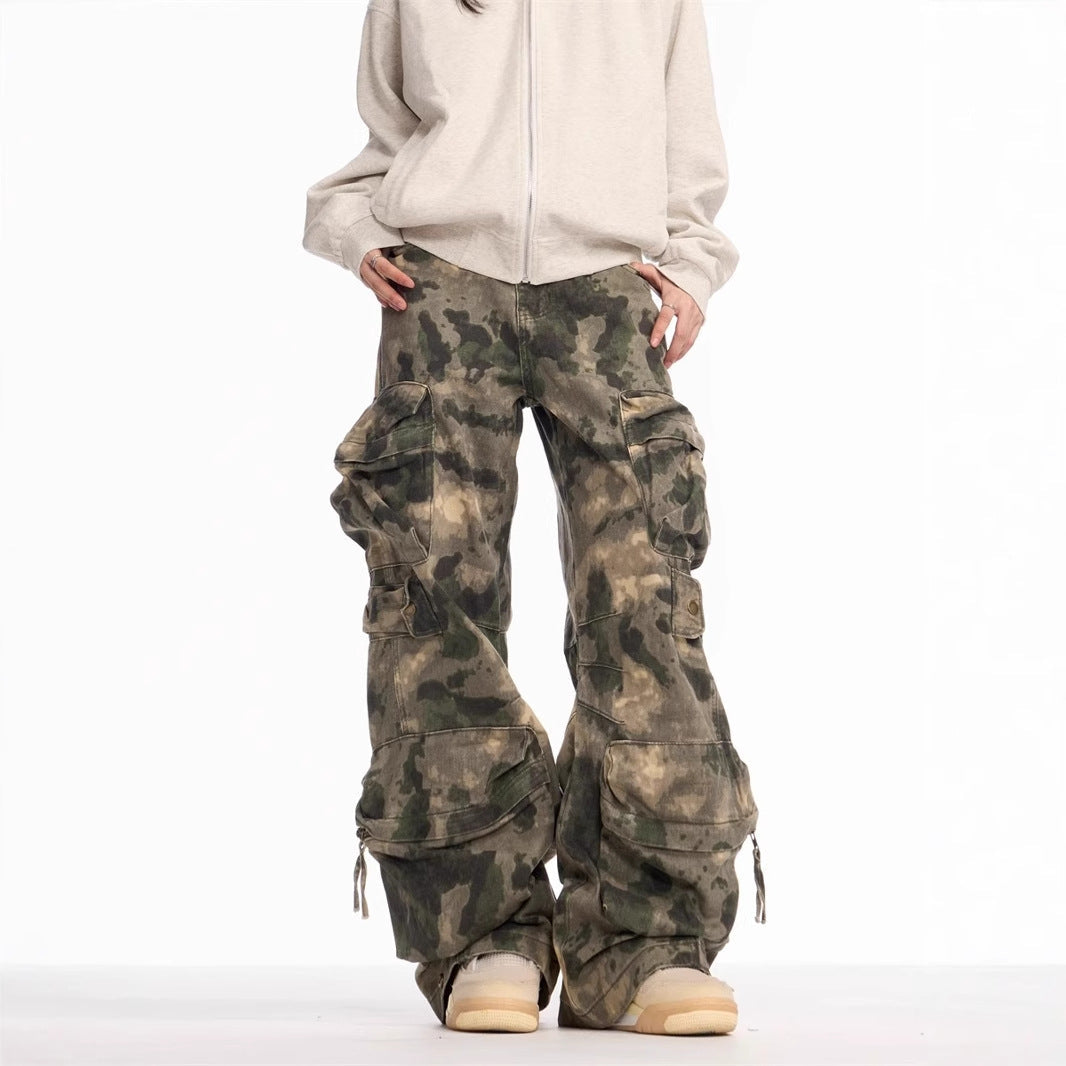 Heavy-duty Camouflage Loose-fit Trousers