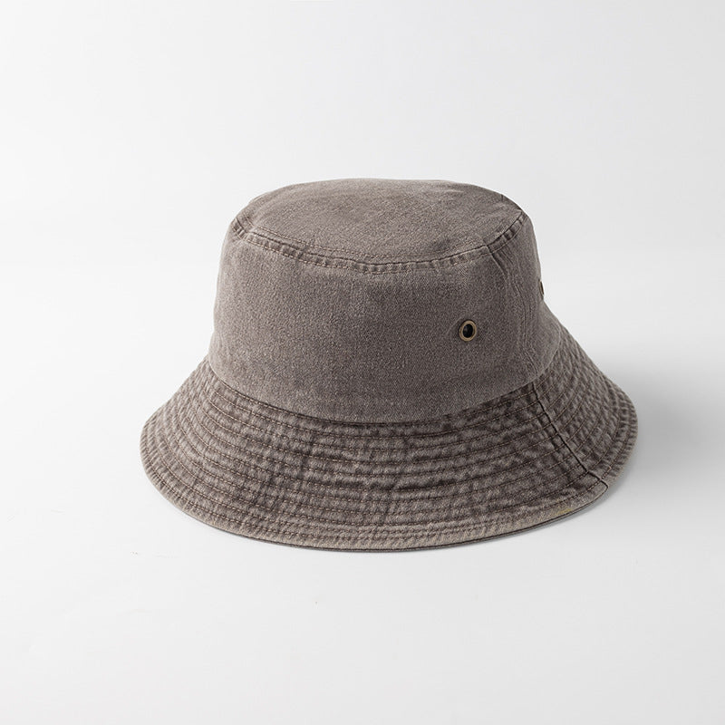 Personalized Distressed Simple Solid-Colored Bucket Hat