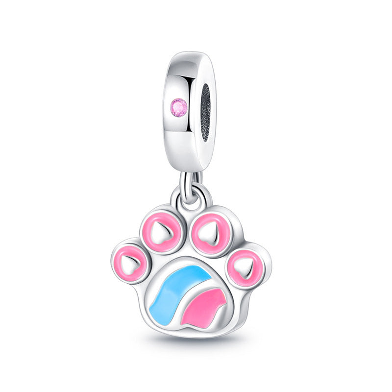 DIY Bracelet With A Cute Paw-print Pendant And Beads