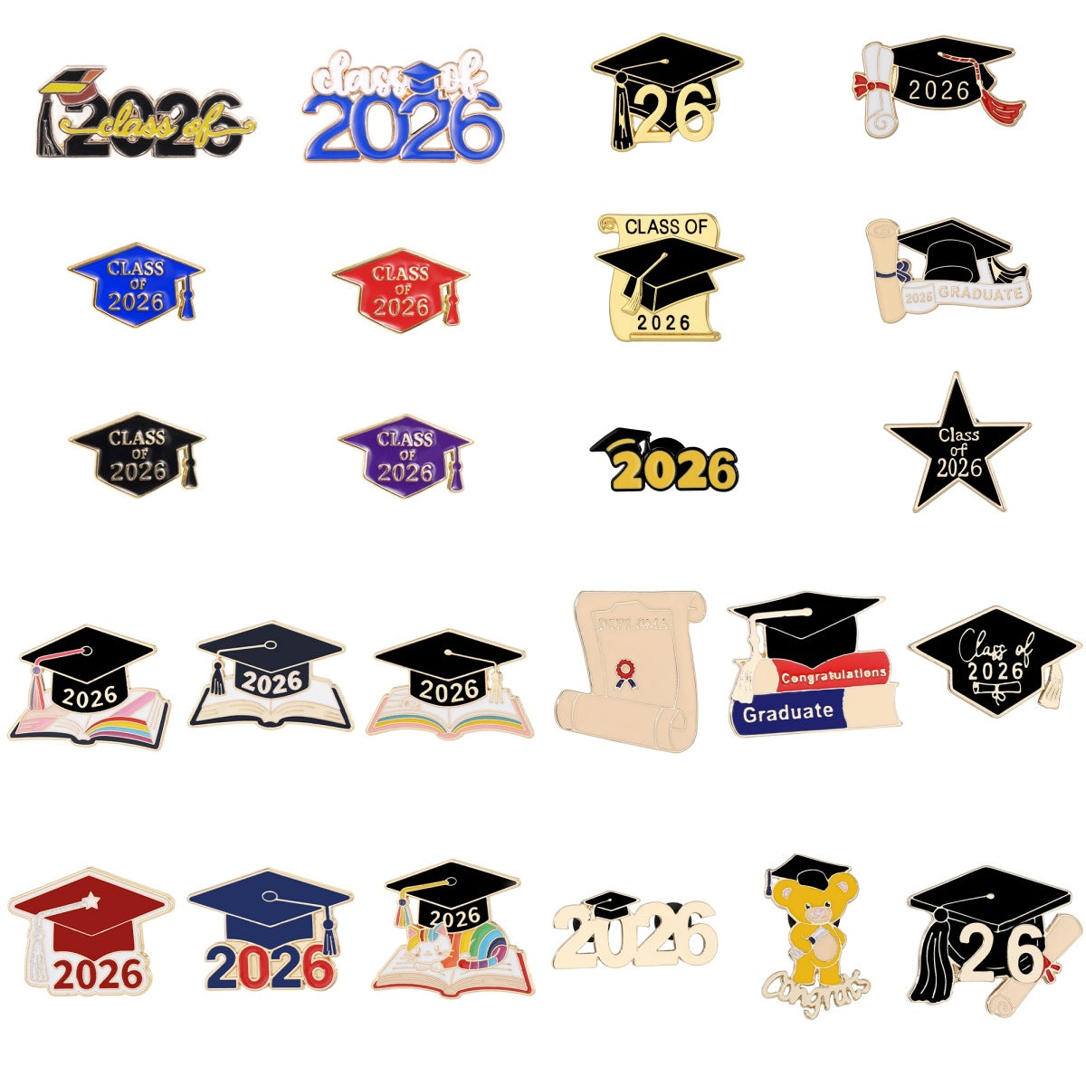 New Graduation Season Bachelors Cap Series Brooch Set