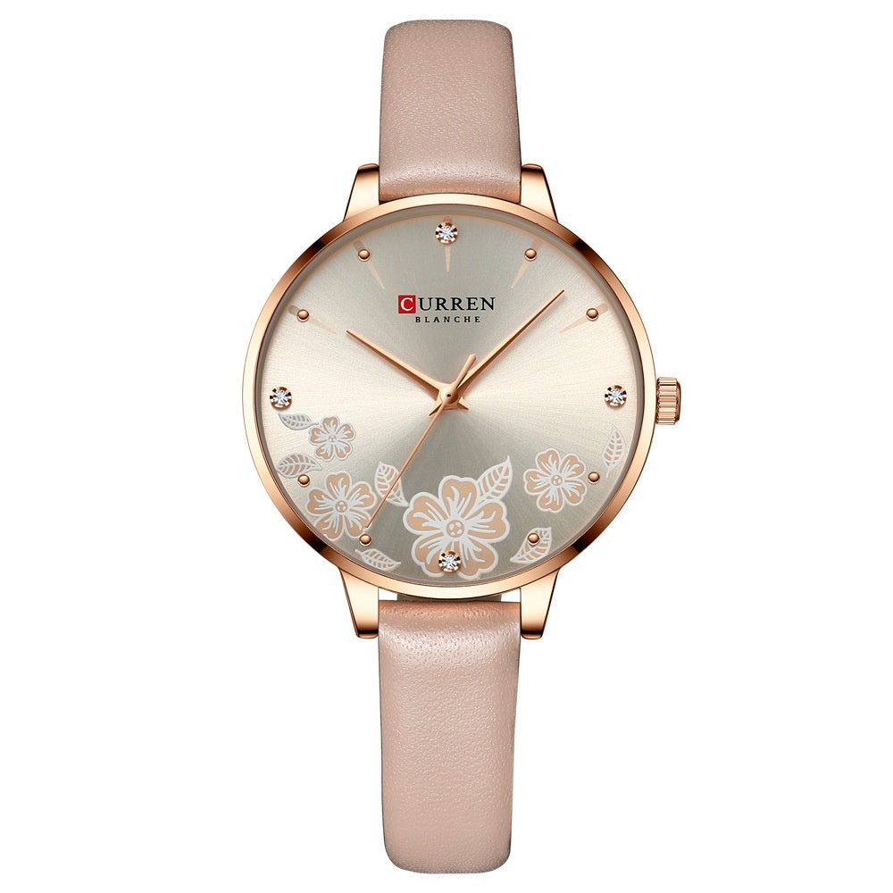 Women's Waterproof Casual Leather Small-Dial Watch