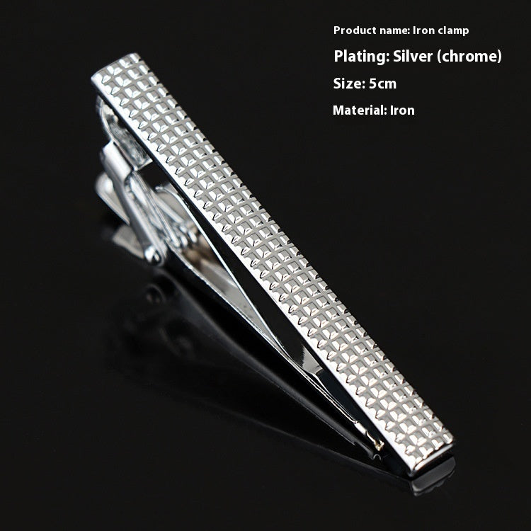 Men's Formal Wear Business Silver Simple Fashion Short Tie Clip