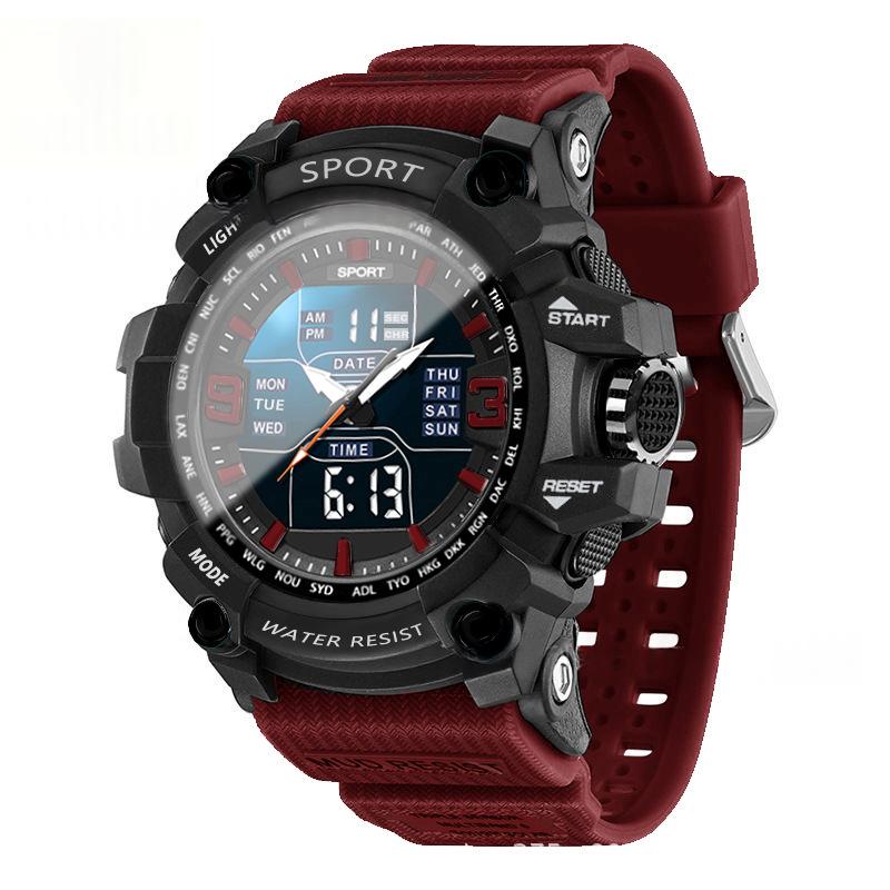 Mens Tactical Sports Electronic Watch Waterproof Luminous And Multi-functional