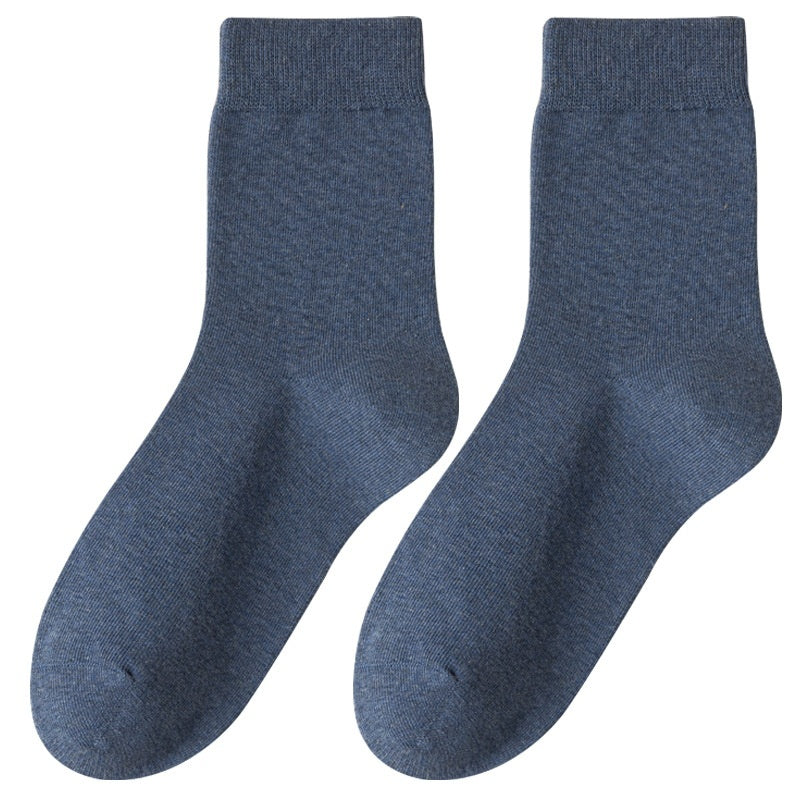 Men's Cotton Sweat-Absorbent Deodorizing And Antibacterial Mid-Calf Socks