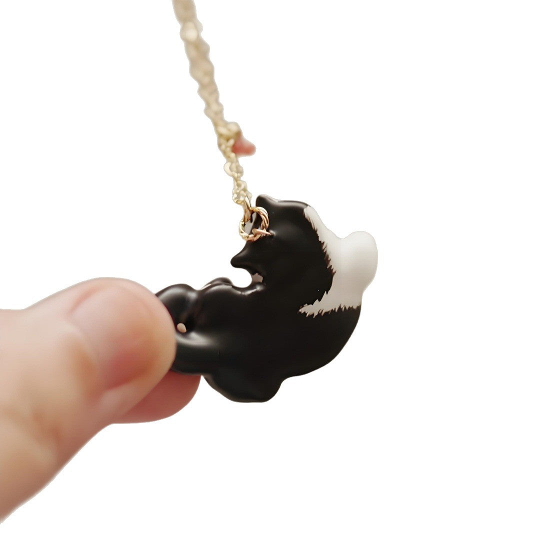 Pet Cat Pendant Necklace Clavicle Chain