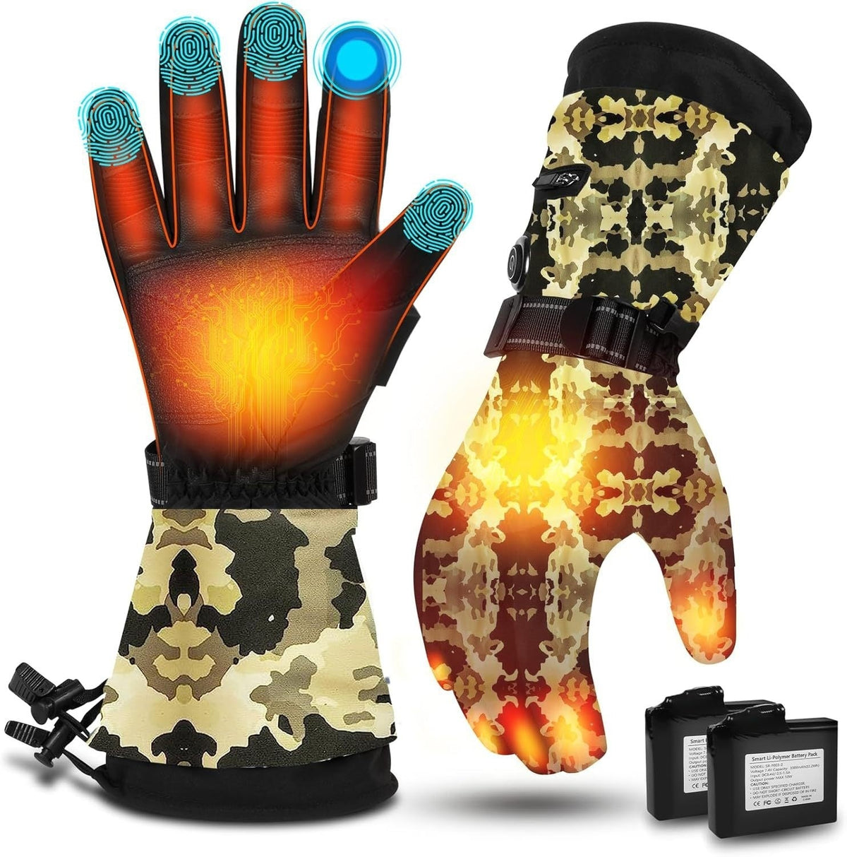 Outdoor Skiing Cycling Thickened Heating Gloves