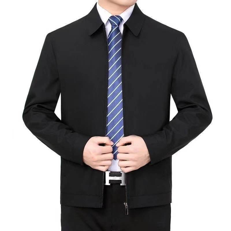 Turn-down Collar Dad-style Button-up Casual Summer Jacket