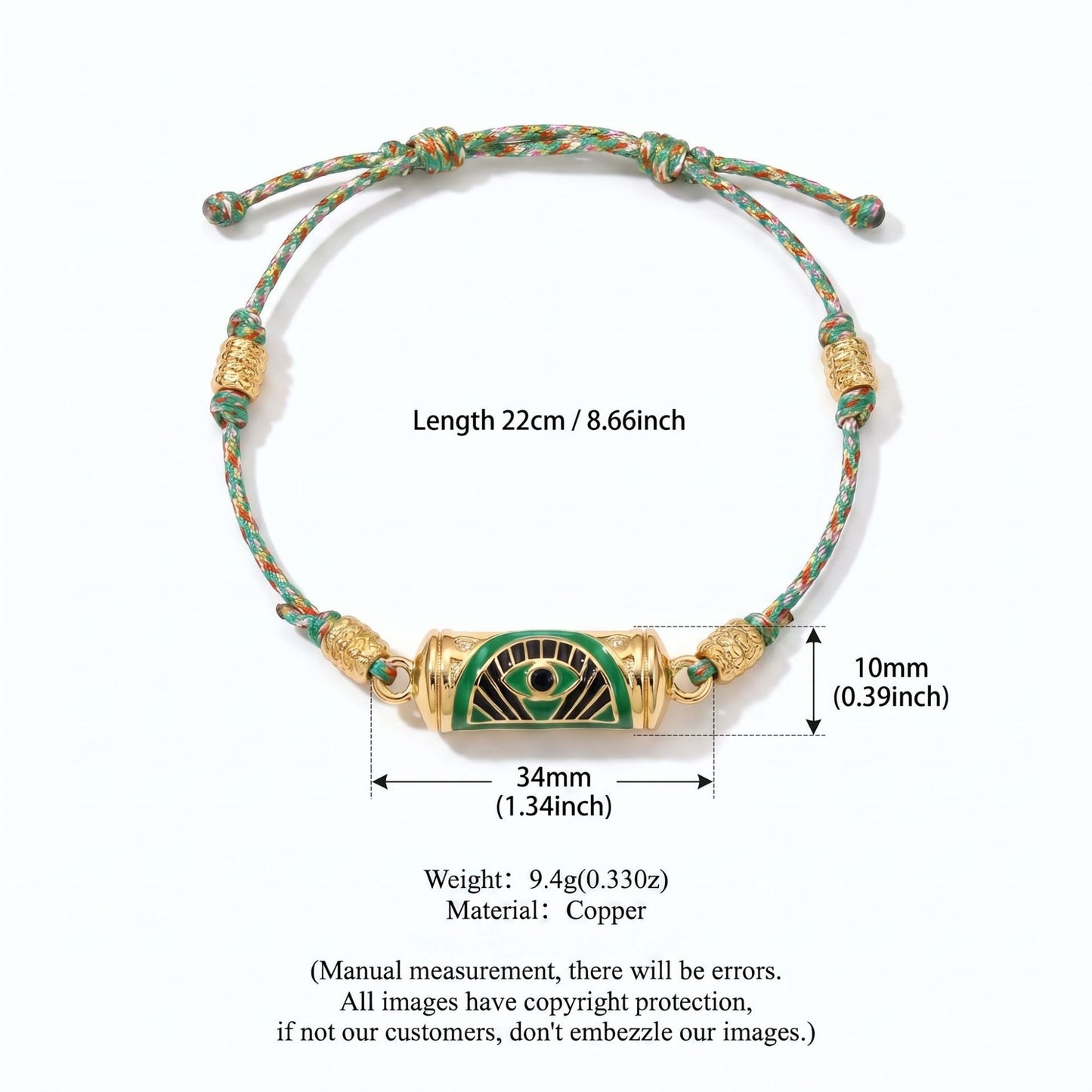 Evil Eye Kaleidoscope Necklace Clavicle Chain