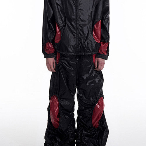 Original Niche Pleated Hollow Drawstring Pants