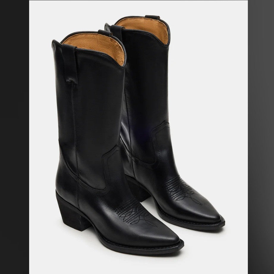 Plus-size Fashionable Embroidered Block-heel Thigh-high Womens Boots