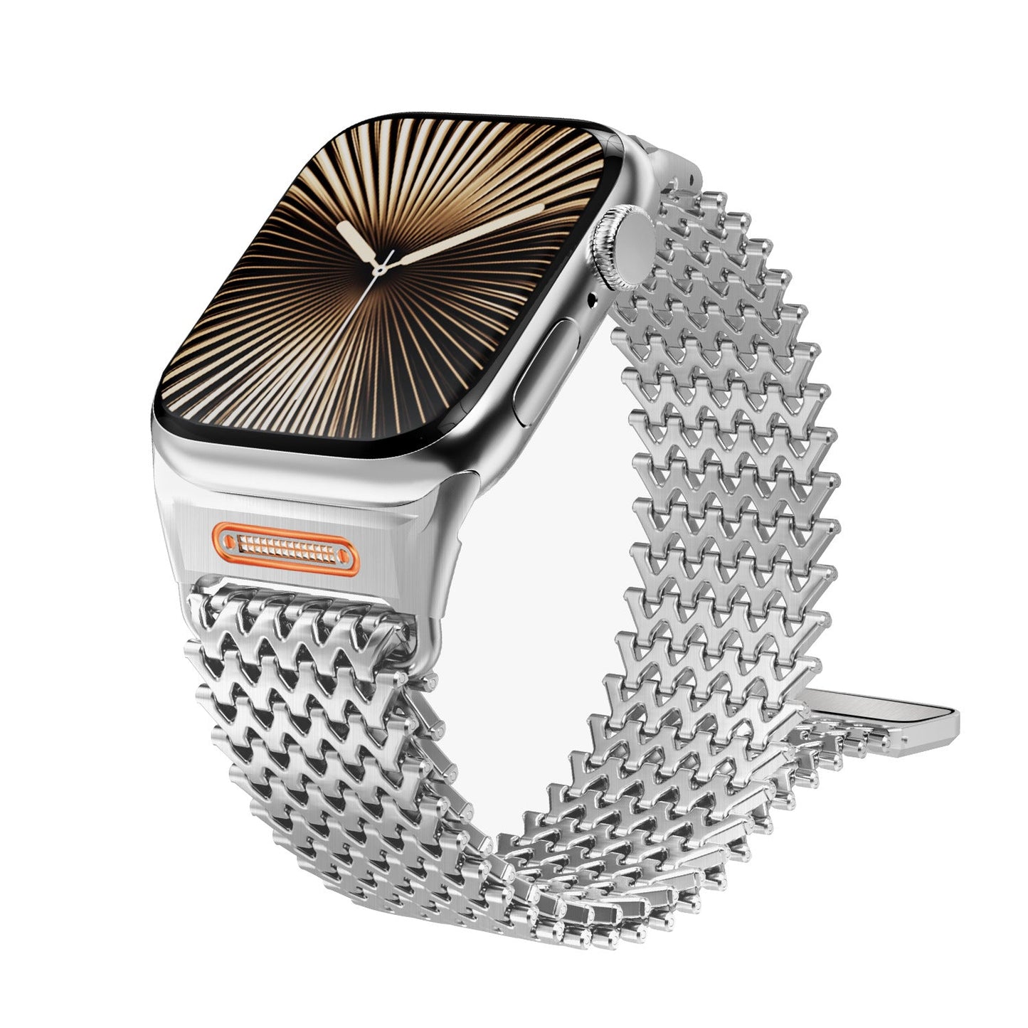 Milanese Strap With Metal Magnetic Clasp W-shaped Dragon-scale Personalized Wristband