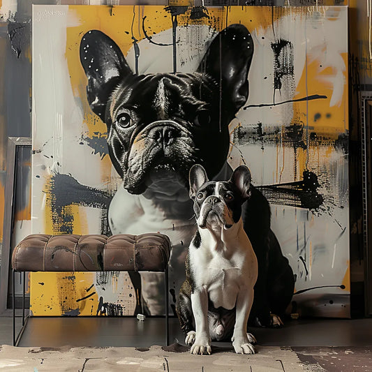 Graffiti-Schwarz-Weiß-Tuschtupfen™-Texturporträt