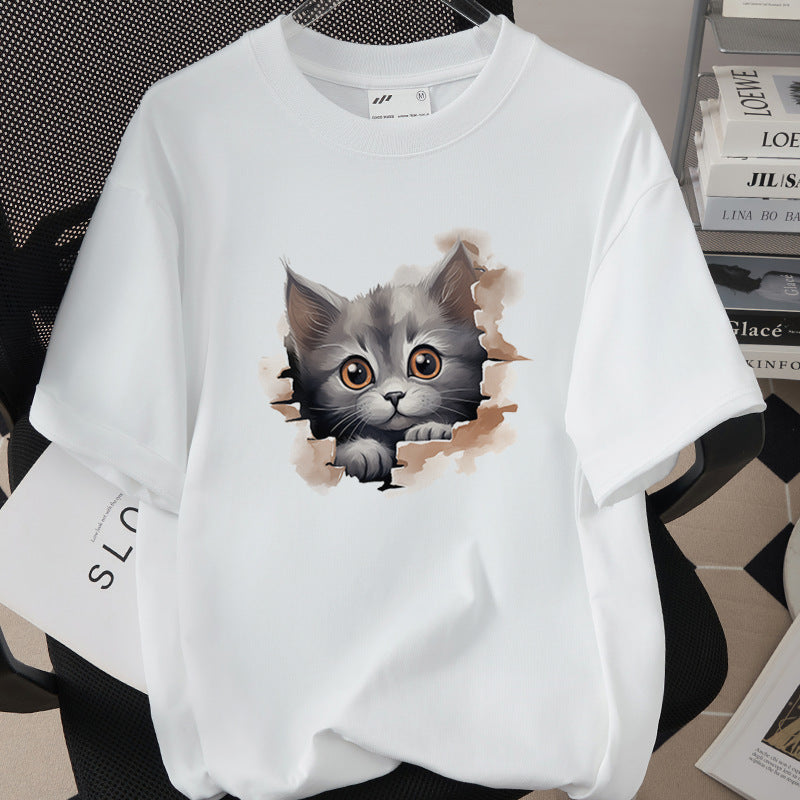 Womens Trendy Stylish Cotton Short-sleeve Top
