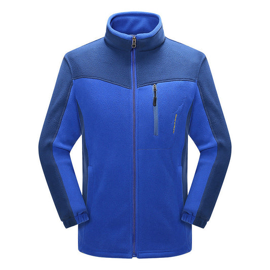 Cross-border Sources Of New Polar Fleece Warm Fleece Couple Cardigan Contrast