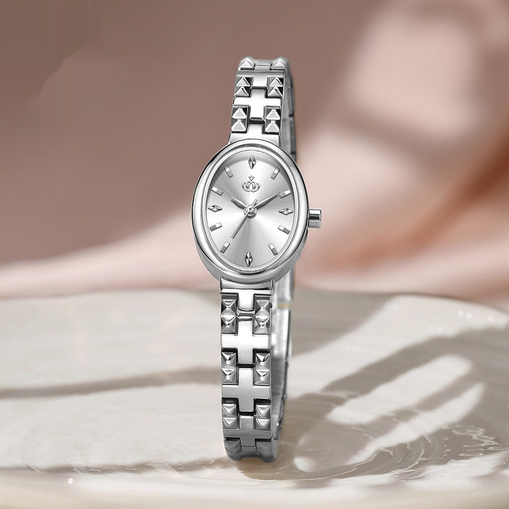 Affordable Luxury Quartz Watch With A Steel Bracelet For Women