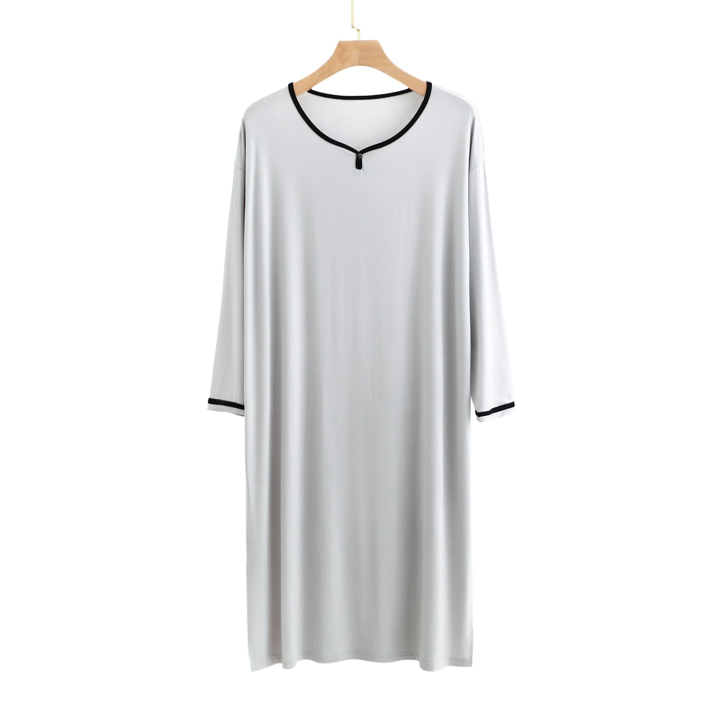 Long Below The Knee Soft Draping Bathrobe Men's Pajamas