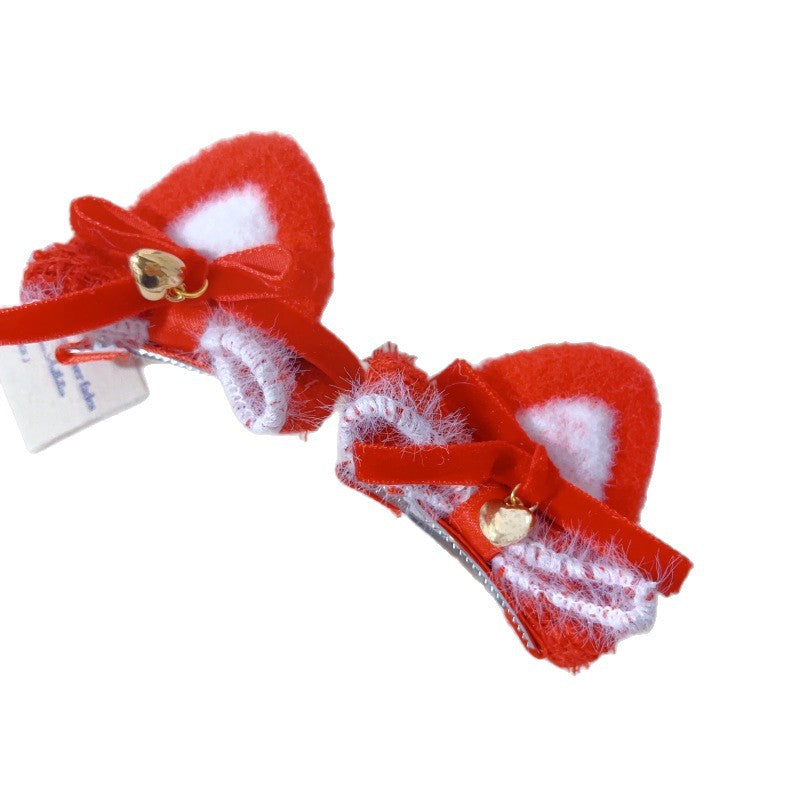 Cute Cat-ear Bow Hair Clip