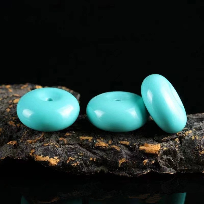 High Porcelain Turquoise Bread Ring Safety Buckle
