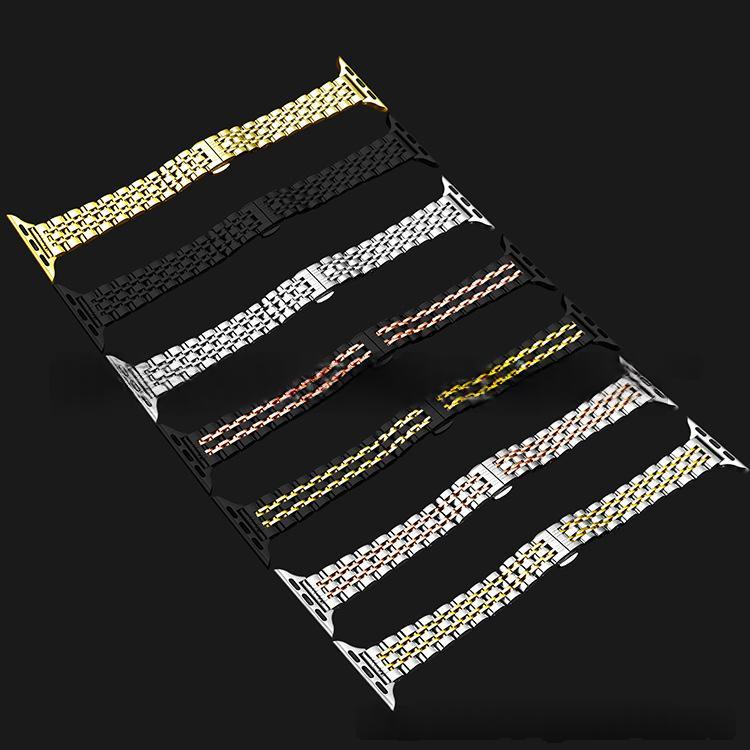 Womens Snakeskin-Style Stainless Steel Watch Band