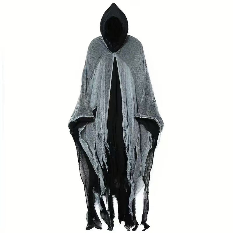 Halloween Witch Cloak Skull-patterned Clothes Death Costume Props