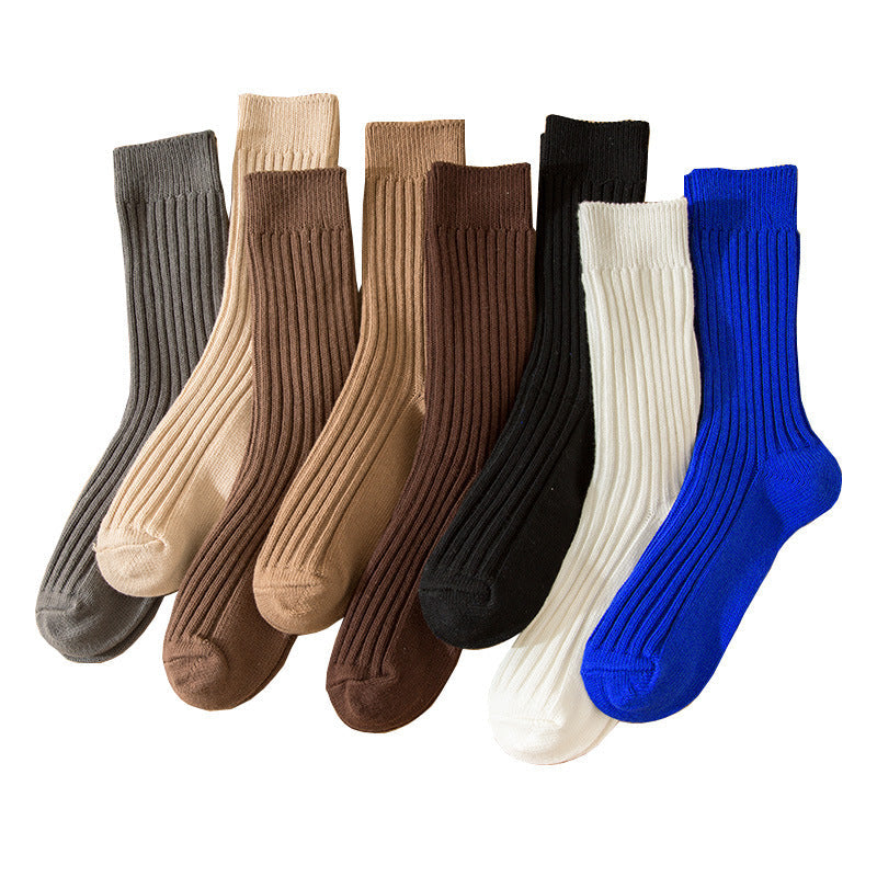Double-needle Cotton Mid-calf Athletic Socks