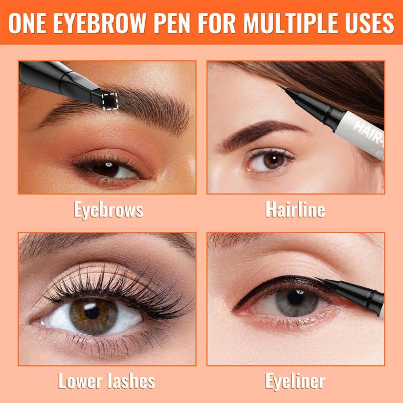 Waterproof And Sweat-proof Not Smudge Double-headed Eyebrow Pencil