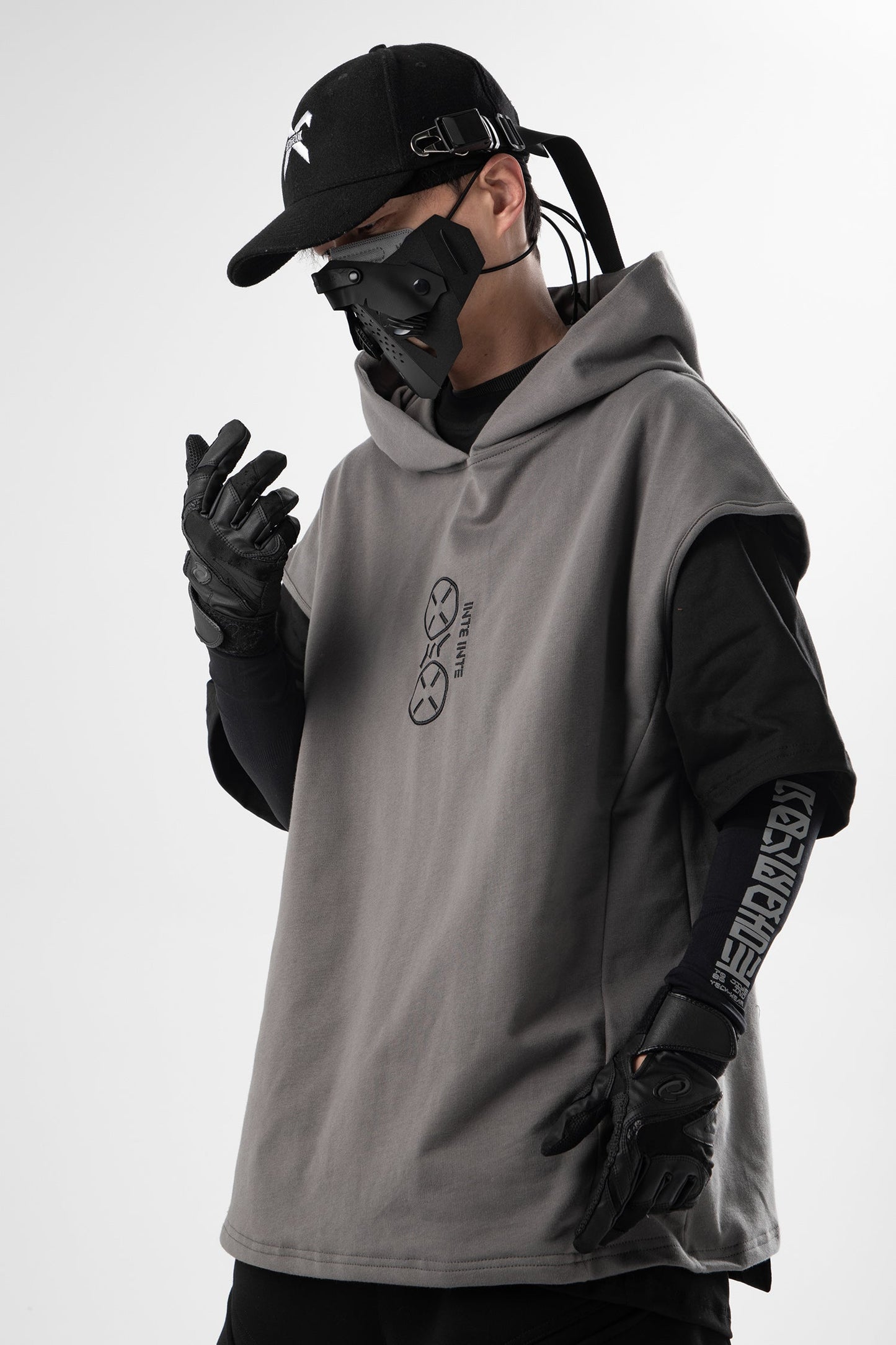 JX "All Business" Kurzarm-Hoodie