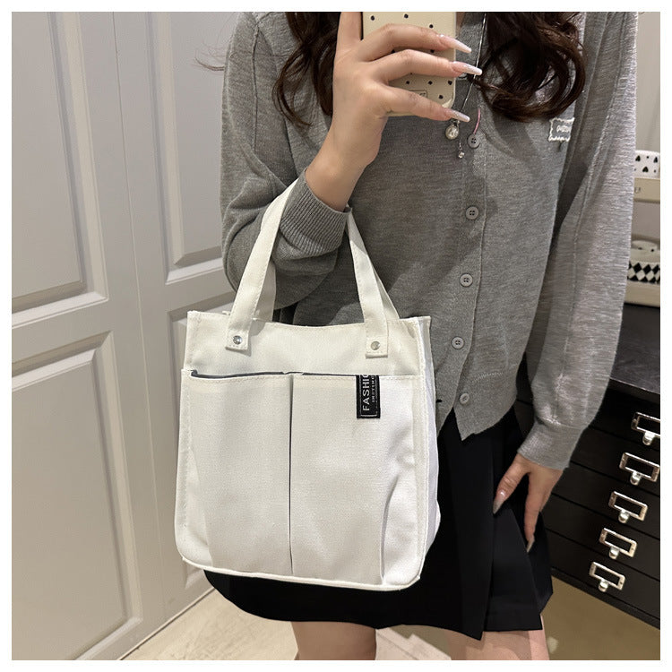 Plain-colored Tote Bag Student Lunch Box